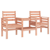 Garden Bench with Table 2-Seater Solid Wood Douglas