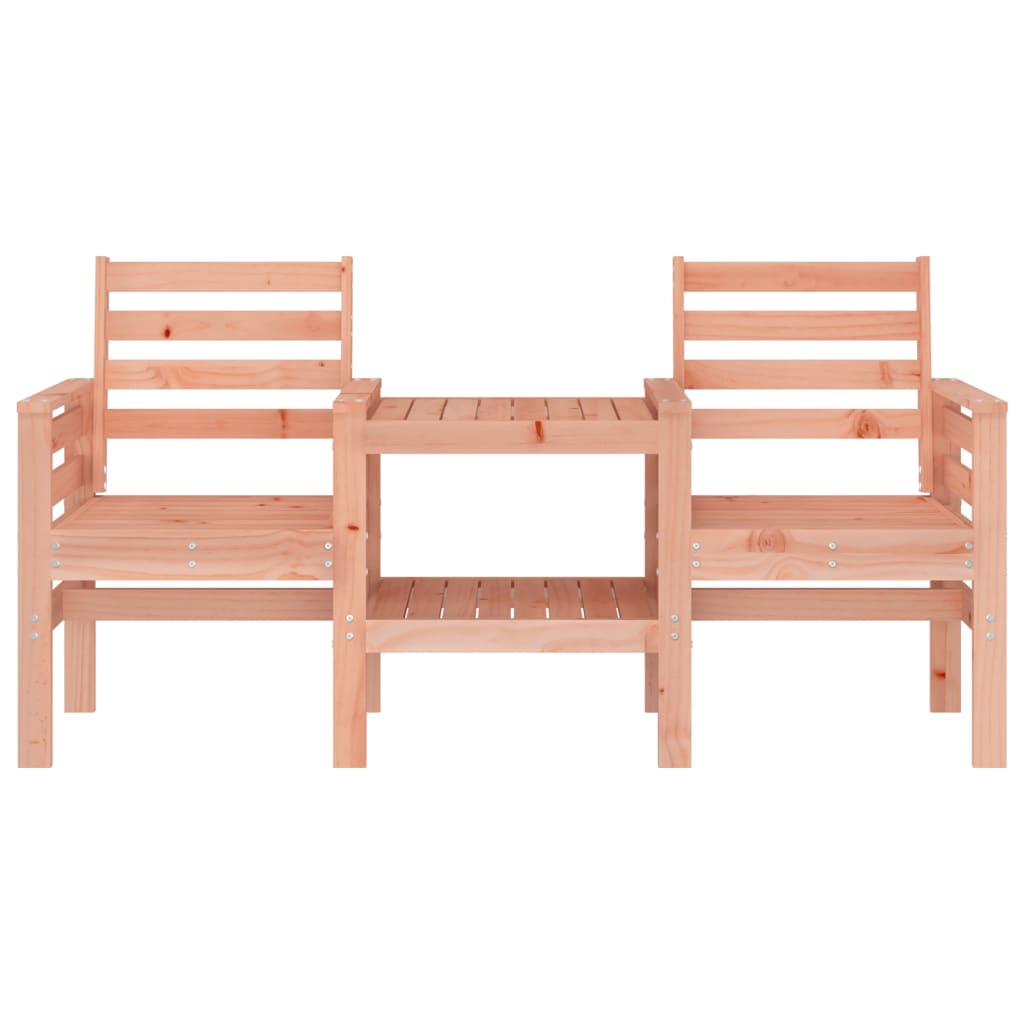 Garden Bench with Table 2-Seater Solid Wood Douglas