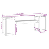Planter Bench 180x36x63 cm Solid Wood Douglas