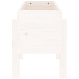 Garden Planter White 62x30x38 cm Solid Wood Pine