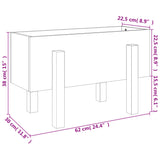 Garden Planter White 62x30x38 cm Solid Wood Pine