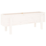 Garden Raised Bed White 101x30x38 cm Solid Wood Pine