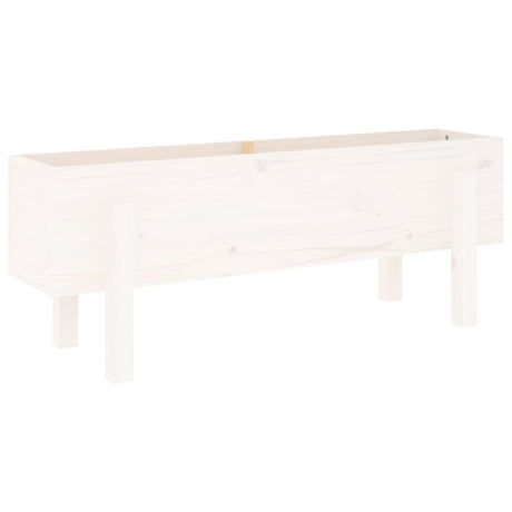 Garden Raised Bed White 101x30x38 cm Solid Wood Pine