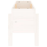 Garden Raised Bed White 101x30x38 cm Solid Wood Pine