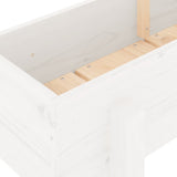 Garden Raised Bed White 160x30x38 cm Solid Wood Pine