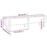 Garden Raised Bed White 160x30x38 cm Solid Wood Pine