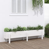 Garden Raised Bed White 160x30x38 cm Solid Wood Pine