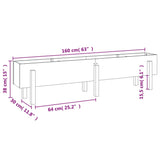 Garden Raised Bed Grey 160x30x38 cm Solid Wood Pine