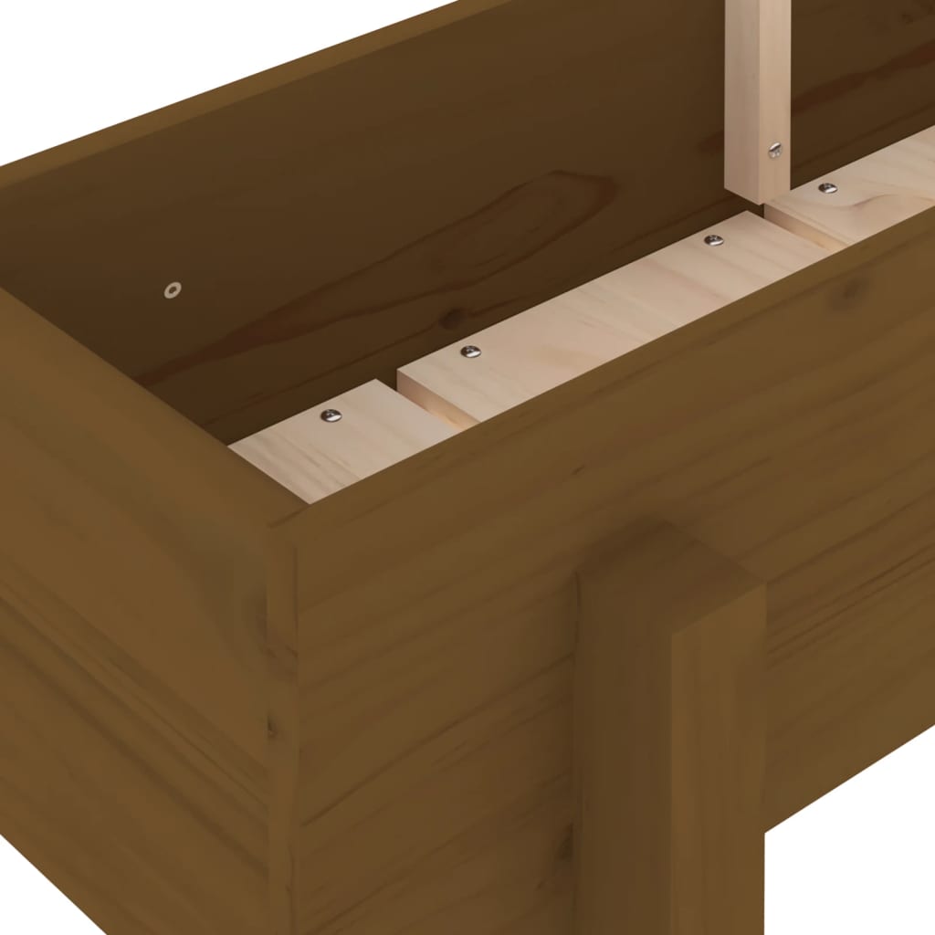 Garden Raised Bed Honey Brown 160x30x38 cm Solid Wood Pine