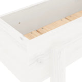 Garden Raised Bed White 121x30x38 cm Solid Wood Pine