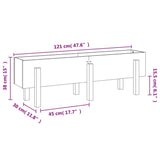 Garden Raised Bed White 121x30x38 cm Solid Wood Pine