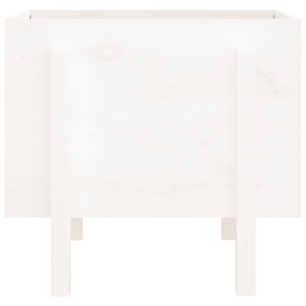 Garden Planter White 62x50x57 cm Solid Wood Pine