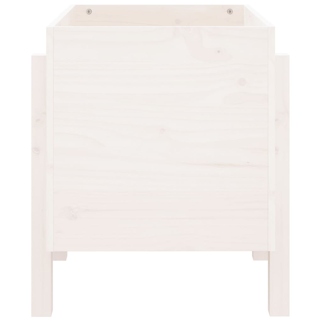 Garden Planter White 62x50x57 cm Solid Wood Pine