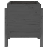 Garden Planter Grey 62x50x57 cm Solid Wood Pine