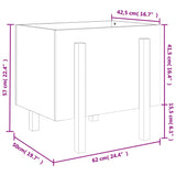 Garden Planter Honey Brown 62x50x57 cm Solid Wood Pine