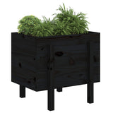 Garden Planter Black 62x50x57 cm Solid Wood Pine