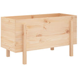 Garden Raised Bed 101x50x57 cm Solid Wood Pine