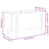 Garden Raised Bed 101x50x57 cm Solid Wood Pine