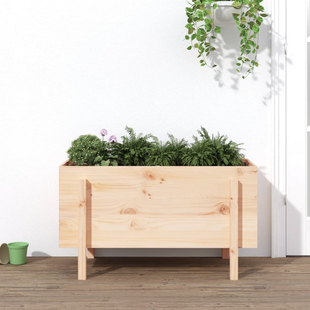 Garden Raised Bed 101x50x57 cm Solid Wood Pine