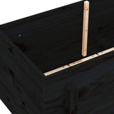 Garden Raised Bed Black 101x50x57 cm Solid Wood Pine