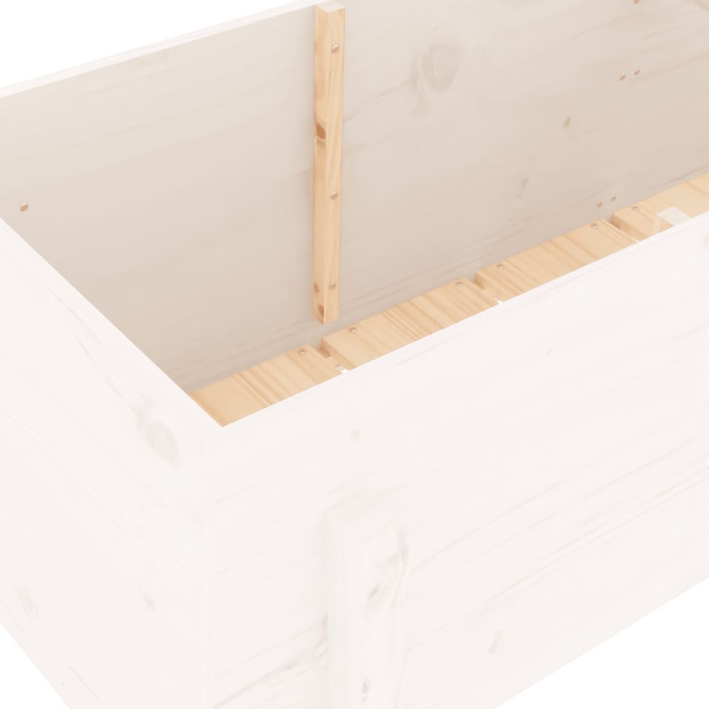 Garden Raised Bed White 160x50x57 cm Solid Wood Pine