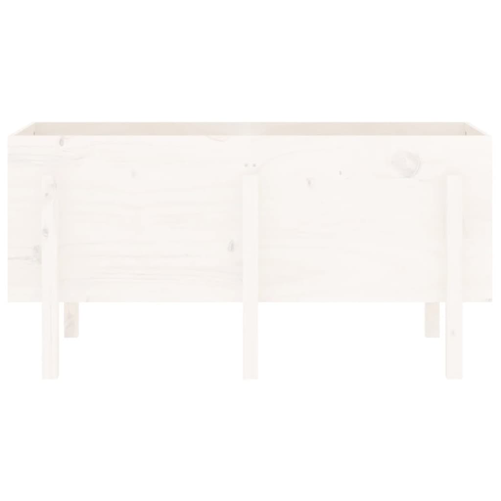 Garden Raised Bed White 121x50x57 cm Solid Wood Pine