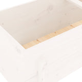 Garden Raised Bed White 121x50x57 cm Solid Wood Pine