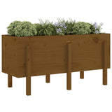 Garden Raised Bed Honey Brown 121x50x57 cm Solid Wood Pine