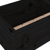 Garden Raised Bed Black 121x50x57 cm Solid Wood Pine