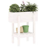 Garden Planter White 62x30x69 cm Solid Wood Pine