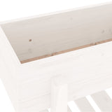 Garden Planter White 62x30x69 cm Solid Wood Pine