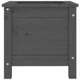 Garden Planter Grey 40x40x39 cm Solid Wood Pine