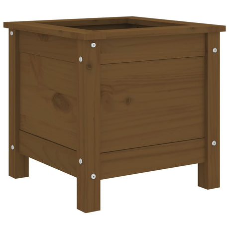 Garden Planter Honey Brown 40x40x39 cm Solid Wood Pine