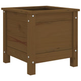 Garden Planter Honey Brown 40x40x39 cm Solid Wood Pine