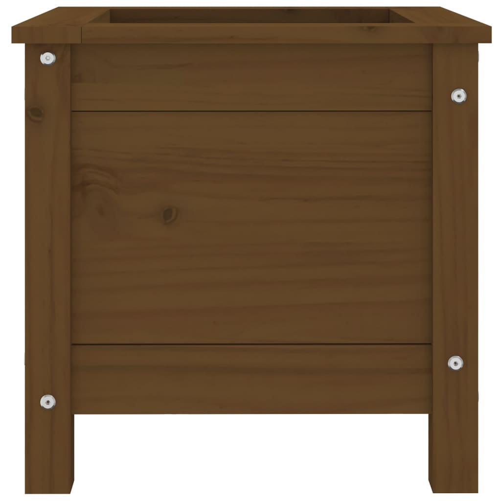 Garden Planter Honey Brown 40x40x39 cm Solid Wood Pine