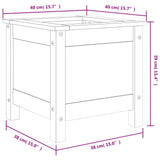 Garden Planter 40x40x39 cm Solid Wood Douglas