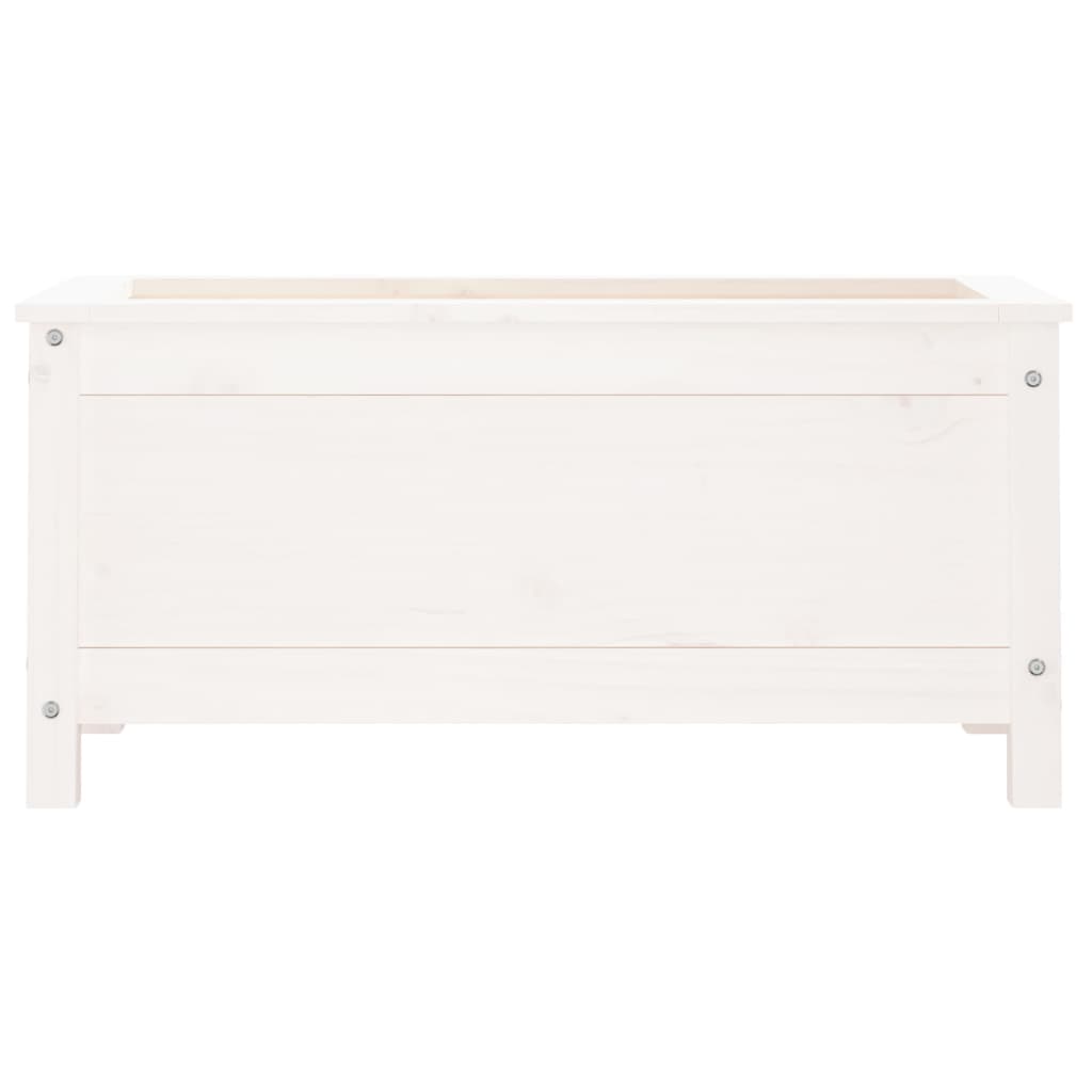 Garden Planter White 82.5x40x39 cm Solid Wood Pine