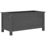 Garden Planter Grey 82.5x40x39 cm Solid Wood Pine