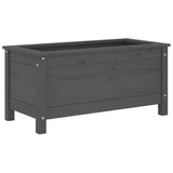 Garden Planter Grey 82.5x40x39 cm Solid Wood Pine