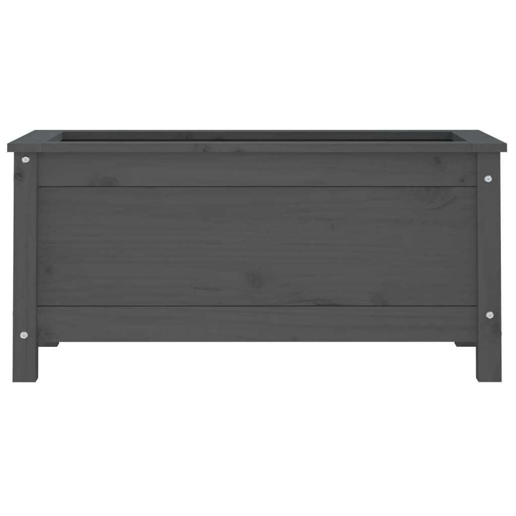 Garden Planter Grey 82.5x40x39 cm Solid Wood Pine
