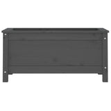 Garden Planter Grey 82.5x40x39 cm Solid Wood Pine