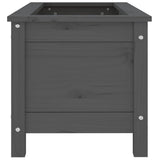 Garden Planter Grey 82.5x40x39 cm Solid Wood Pine