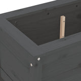 Garden Planter Grey 82.5x40x39 cm Solid Wood Pine