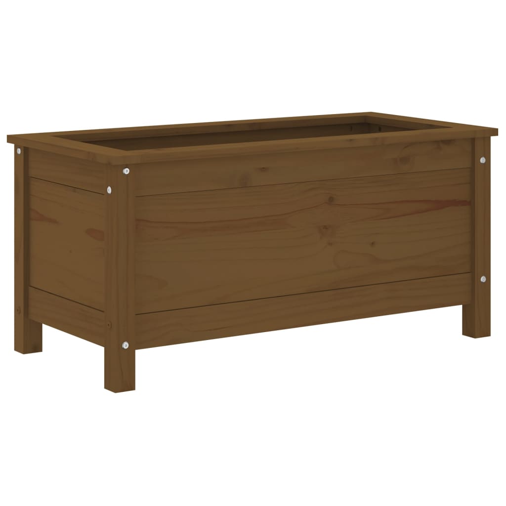 Garden Planter Honey Brown 82.5x40x39 cm Solid Wood Pine