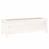 Garden Raised Bed White 119.5x40x39 cm Solid Wood Pine