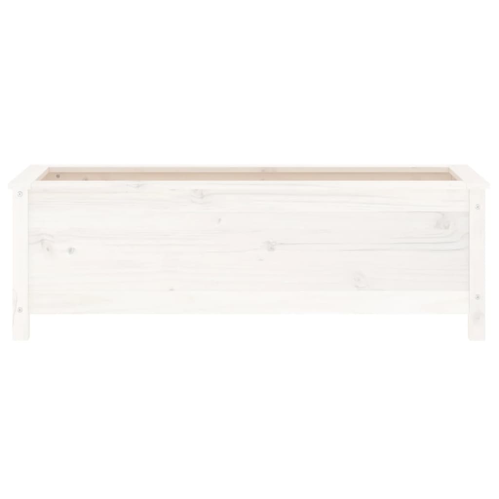 Garden Raised Bed White 119.5x40x39 cm Solid Wood Pine