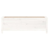 Garden Raised Bed White 119.5x40x39 cm Solid Wood Pine