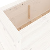 Garden Raised Bed White 119.5x40x39 cm Solid Wood Pine