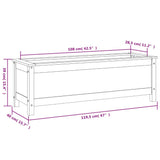 Garden Raised Bed White 119.5x40x39 cm Solid Wood Pine