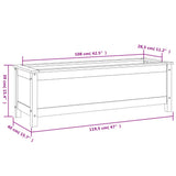 Garden Raised Bed Grey 119.5x40x39 cm Solid Wood Pine